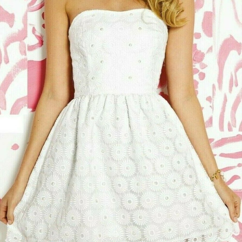 Lilly Pulitzer Payton White Pinwheel Dress- Size 8 - Picture 7 of 7